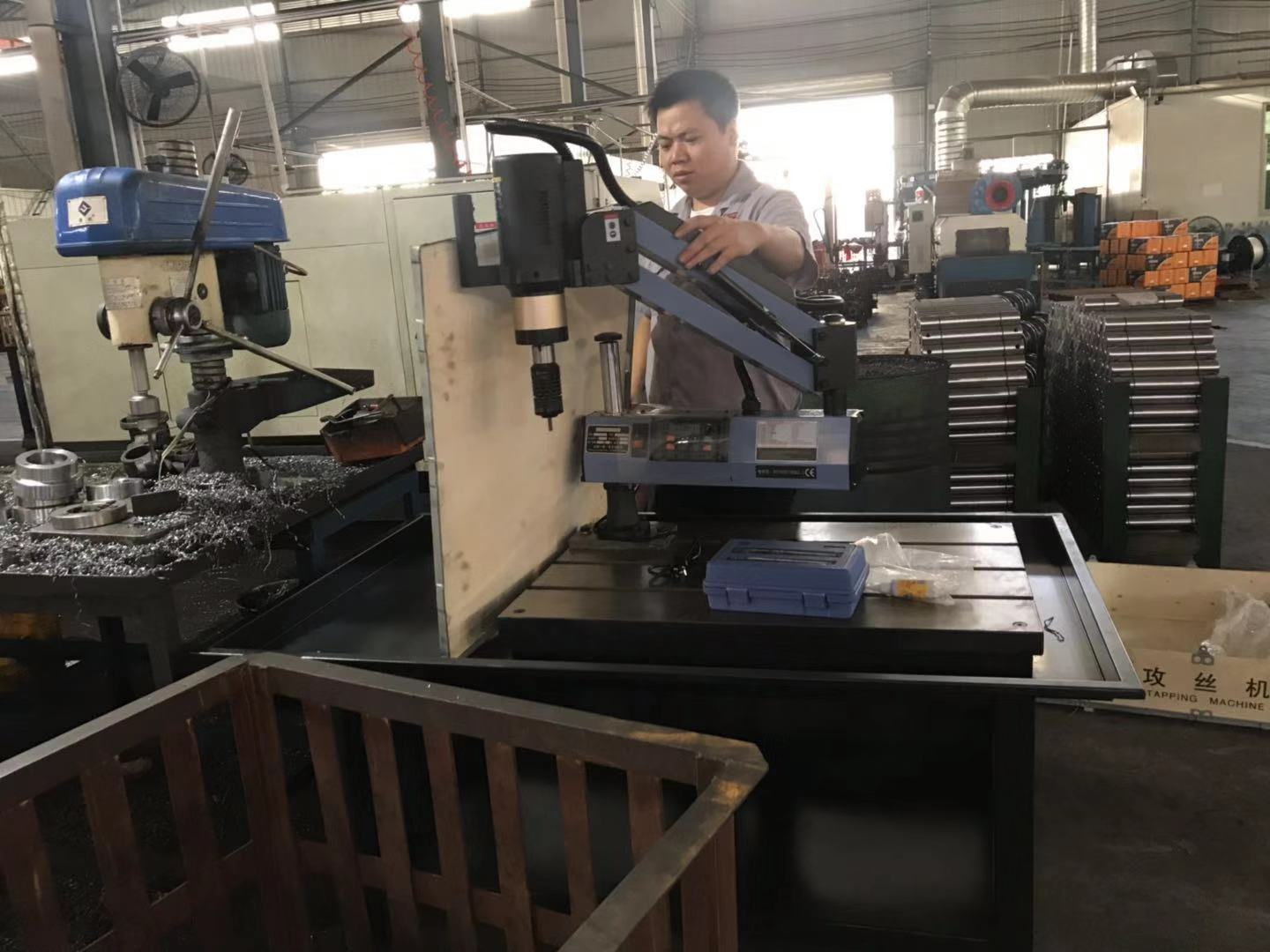 感謝泉州柏洋精密機械惠購搖臂攻絲機M20高速機/鑄造工作臺/雙工位鉆床架