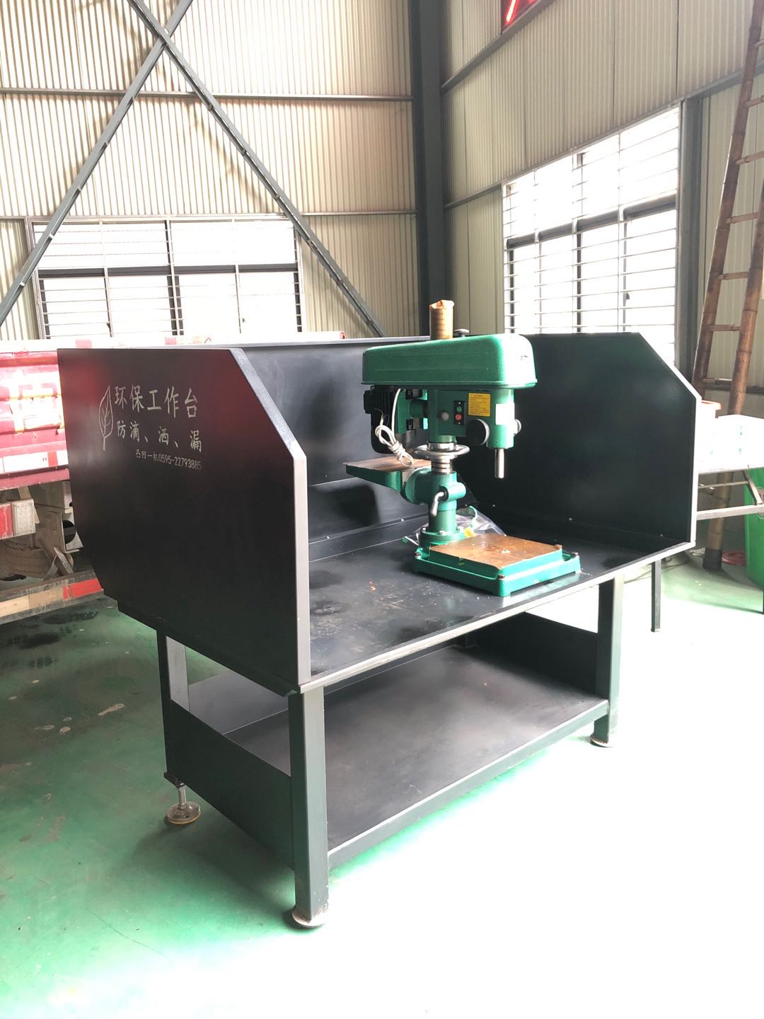 感謝通恒機械惠購兩工位環保工作臺帶圍邊